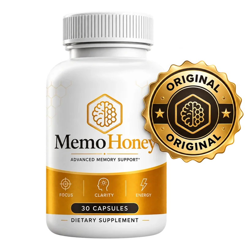 The original MemoHoney bottle with the Original seal